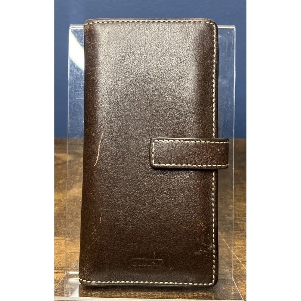 Vintage Coach Leather Business/Credit Card Holder Snap Closure